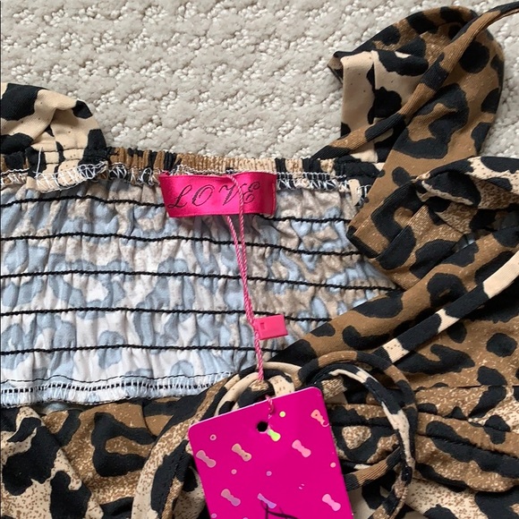 NEW LOVE leopard nightie, bathing suit cover MED - Picture 5 of 12
